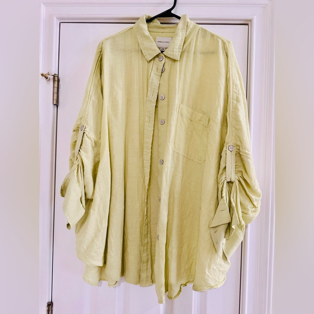 Oversized gauze shirt